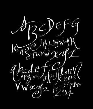 vektör yazı tipleri / el yazısı kaligrafi