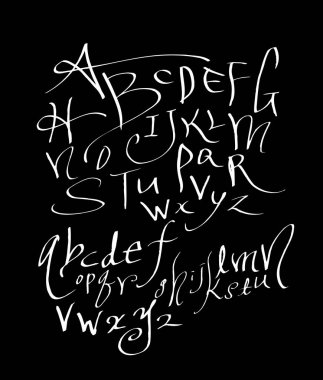 vektör yazı tipleri / el yazısı kaligrafi