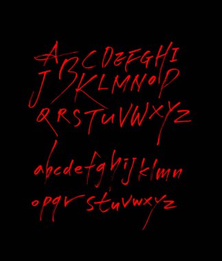 vektör yazı tipleri / el yazısı kaligrafi