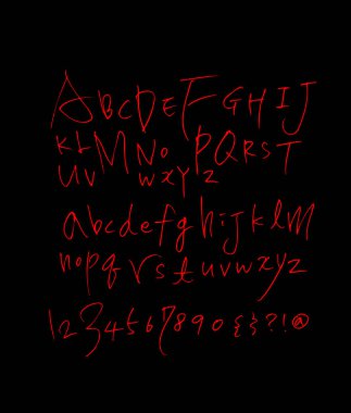 vektör yazı tipleri / el yazısı kaligrafi