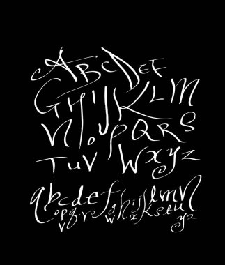 vektör yazı tipleri / el yazısı kaligrafi