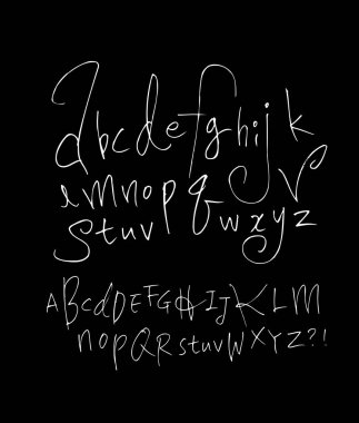 vektör yazı tipleri / el yazısı kaligrafi