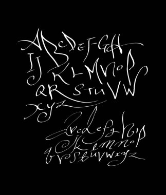 vektör yazı tipleri / el yazısı kaligrafi
