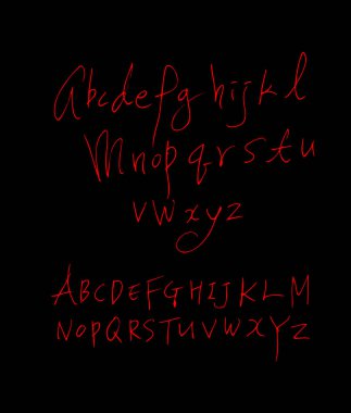 vektör yazı tipleri / el yazısı kaligrafi