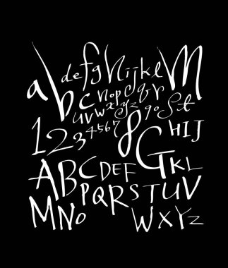 vektör yazı tipleri / el yazısı kaligrafi