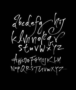 vektör yazı tipleri / el yazısı kaligrafi