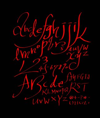 vektör yazı tipleri / el yazısı kaligrafi