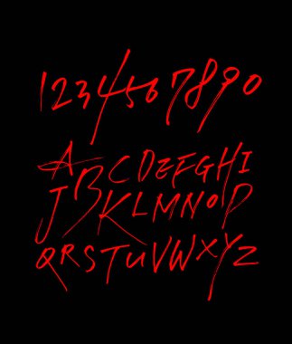 vektör yazı tipleri / el yazısı kaligrafi