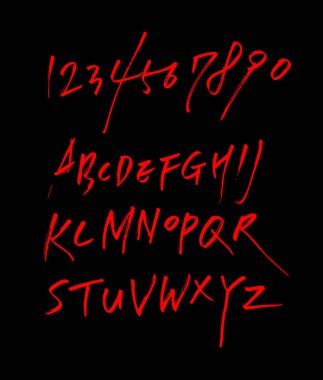 vektör yazı tipleri / el yazısı kaligrafi