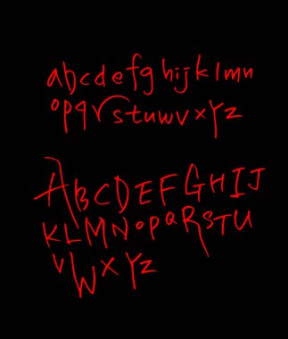 vektör yazı tipleri / el yazısı kaligrafi