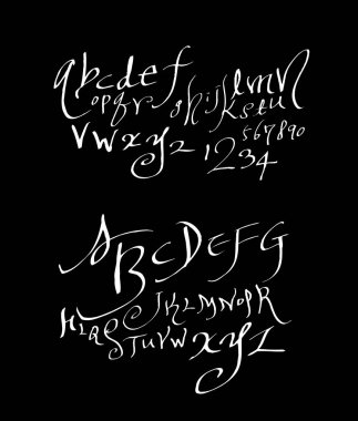 vektör yazı tipleri / el yazısı kaligrafi
