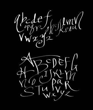vektör yazı tipleri / el yazısı kaligrafi