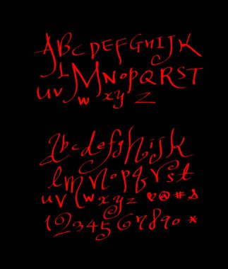 vektör yazı tipleri / el yazısı kaligrafi