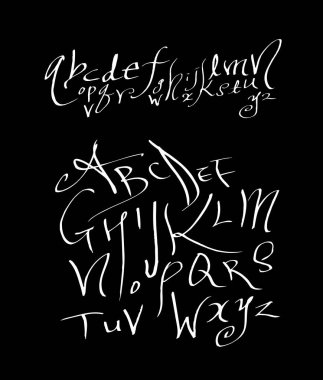 vektör yazı tipleri / el yazısı kaligrafi