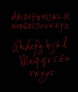 vektör yazı tipleri / el yazısı kaligrafi