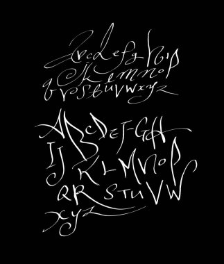 vektör yazı tipleri / el yazısı kaligrafi