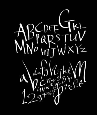 vektör yazı tipleri / el yazısı kaligrafi