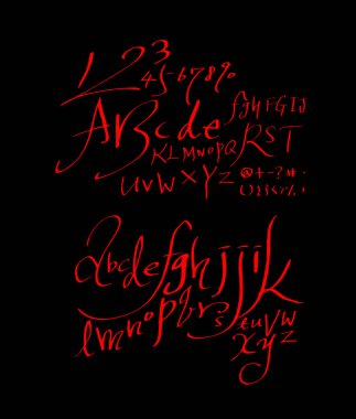 vektör yazı tipleri / el yazısı kaligrafi