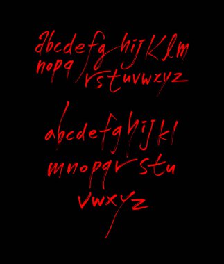 vektör yazı tipleri / el yazısı kaligrafi