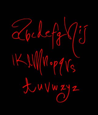 vektör yazı tipleri / el yazısı kaligrafi