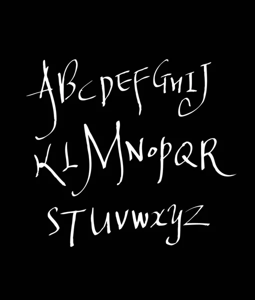 Vectorlettertypen Handgeschreven Kalligrafie — Stockvector