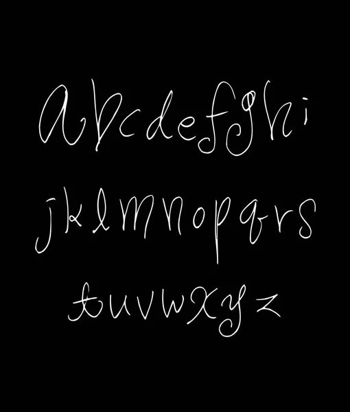 Vectorlettertypen Handgeschreven Kalligrafie — Stockvector