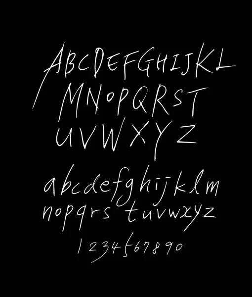 Vectorlettertypen Handgeschreven Kalligrafie — Stockvector