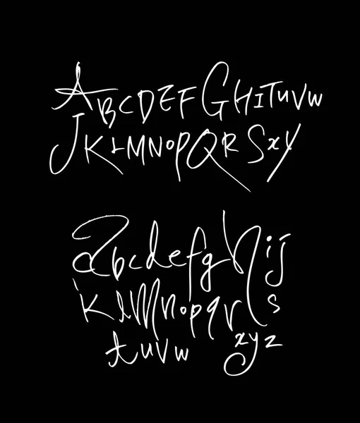 Fuentes Vectoriales Caligrafía Manuscrita — Archivo Imágenes Vectoriales