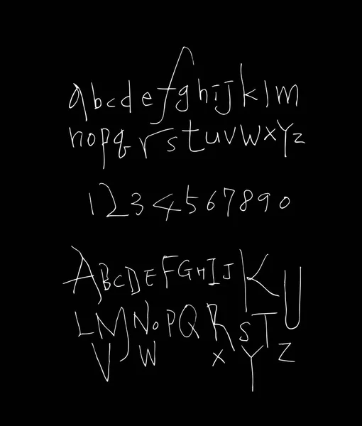 Fuentes Vectoriales Caligrafía Manuscrita — Archivo Imágenes Vectoriales