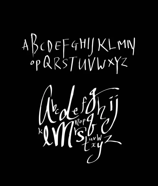 Vectorlettertypen Handgeschreven Kalligrafie — Stockvector