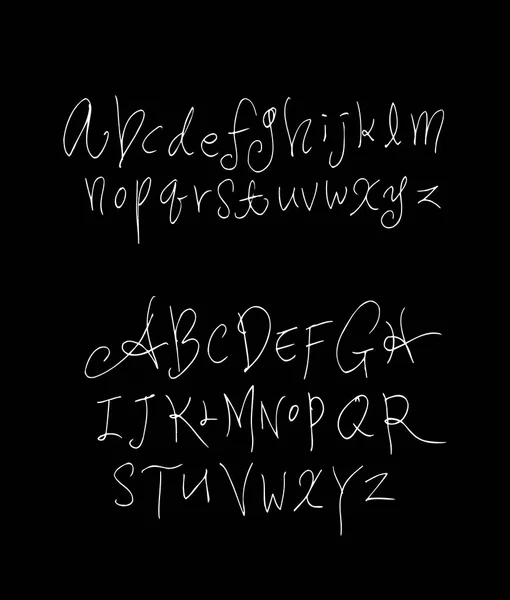 Vectorlettertypen Handgeschreven Kalligrafie — Stockvector