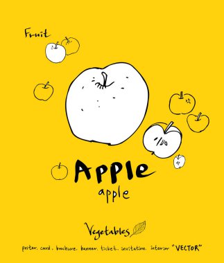 Sebze ve meyve resimler / el çekilmiş gıda maddeleri - vektör