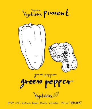 El çekilmiş gıda maddeleri - sebze ve meyve resimleri - vektör