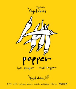 El çekilmiş gıda maddeleri - sebze ve meyve resimleri - vektör