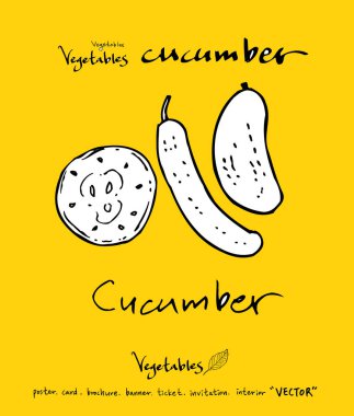 El çekilmiş gıda maddeleri - sebze ve meyve resimleri - vektör