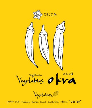 El çekilmiş gıda maddeleri - sebze ve meyve resimleri - vektör