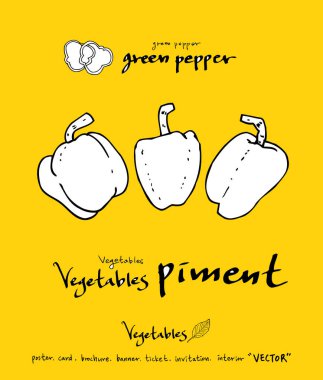 El çekilmiş gıda maddeleri - sebze ve meyve resimleri - vektör