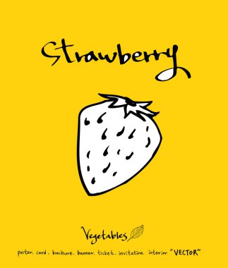 El çekilmiş gıda maddeleri - sebze ve meyve resimleri - vektör