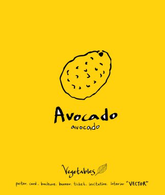 El çekilmiş gıda maddeleri - sebze ve meyve resimleri - vektör