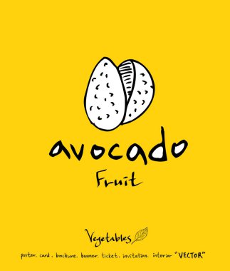 El çekilmiş gıda maddeleri - sebze ve meyve resimleri - vektör