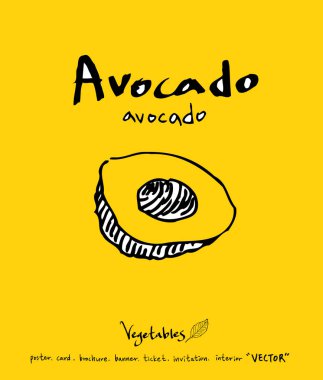 El çekilmiş gıda maddeleri - sebze ve meyve resimleri - vektör