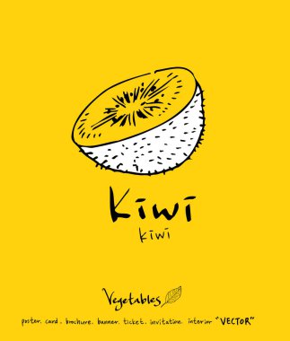 El çekilmiş gıda maddeleri - sebze ve meyve resimleri - vektör