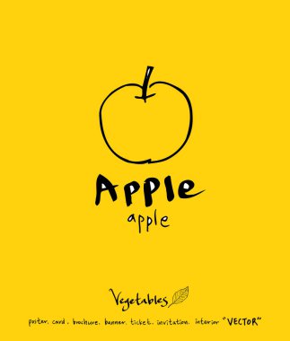 El çekilmiş gıda maddeleri - sebze ve meyve resimleri - vektör