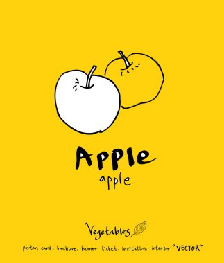 El çekilmiş gıda maddeleri - sebze ve meyve resimleri - vektör