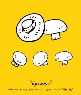 El çekilmiş gıda maddeleri - sebze ve meyve resimleri - vektör