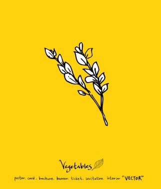 El çekilmiş gıda maddeleri - sebze ve meyve resimleri - vektör