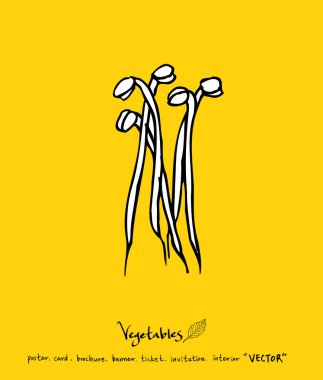 El çekilmiş gıda maddeleri - sebze ve meyve resimleri - vektör