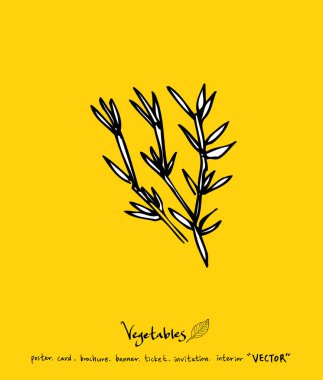 El çekilmiş gıda maddeleri - sebze ve meyve resimleri - vektör