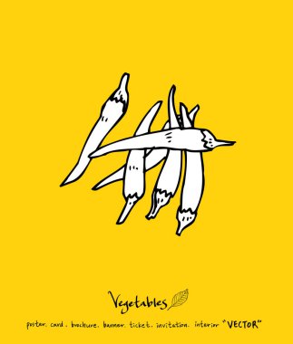 Sebze ve meyve resimler / el çekilmiş gıda maddeleri - vektör