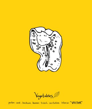 Sebze ve meyve resimler / el çekilmiş gıda maddeleri - vektör